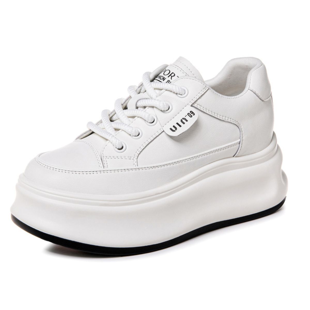 Lace Up Round Toe Platform Sneakers - The Goddess Galleries