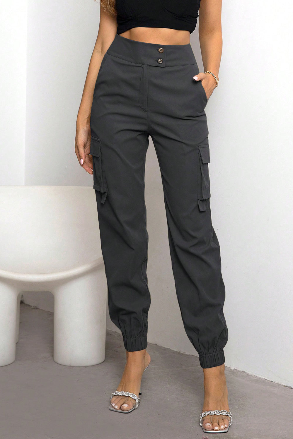 High Waist Cargo Pants - The Goddess Galleries