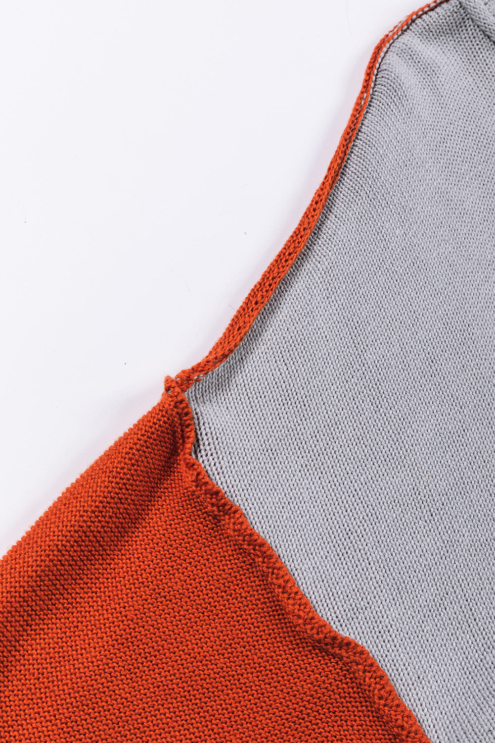 Contrast Round Neck Dropped Shoulder Sweater - The Goddess Galleries