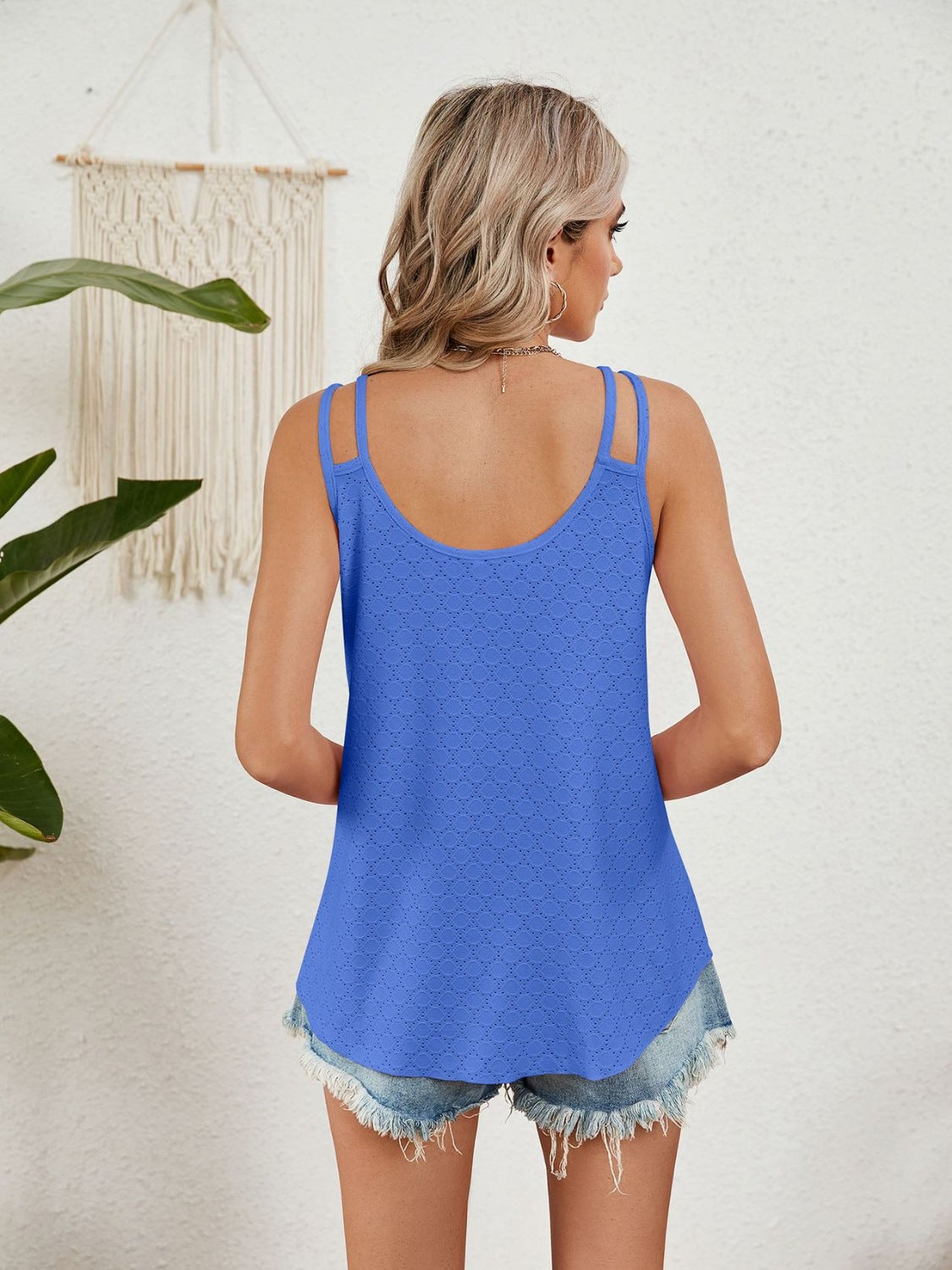 Florira Cutout Eyelet Tank - The Goddess Galleries