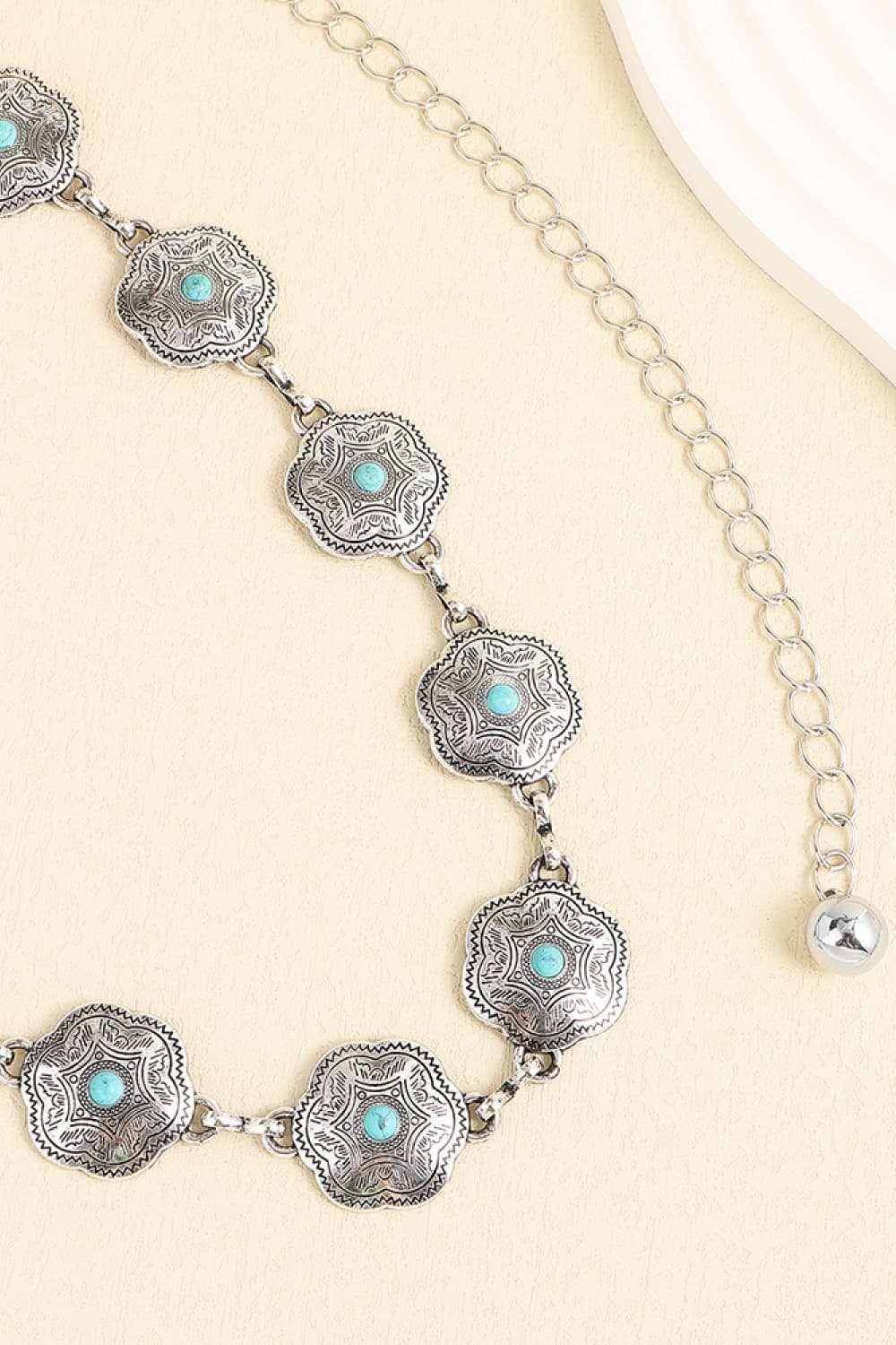 Vintage Turquoise Alloy Belt - The Goddess Galleries