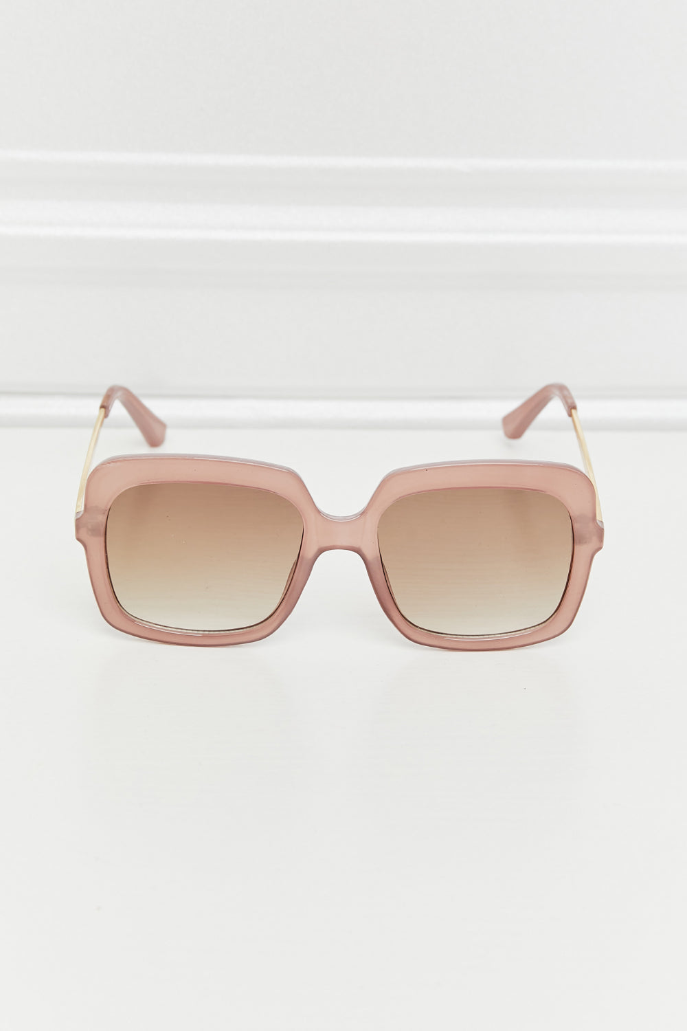 Square Metal-Plastic Hybrid Temple Sunglasses - The Goddess Galleries