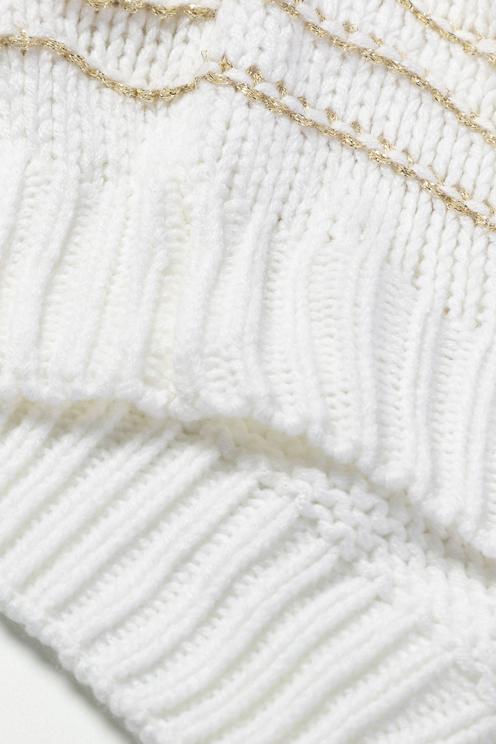 Striped Round Neck Dropped Shoulder Sweater - The Goddess Galleries