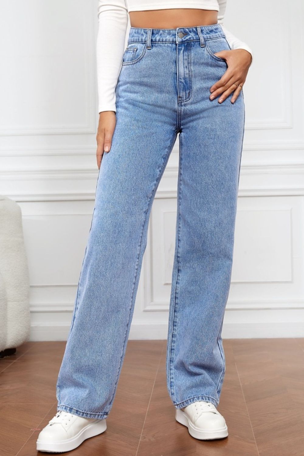 High Waist Straight Jeans - The Goddess Galleries