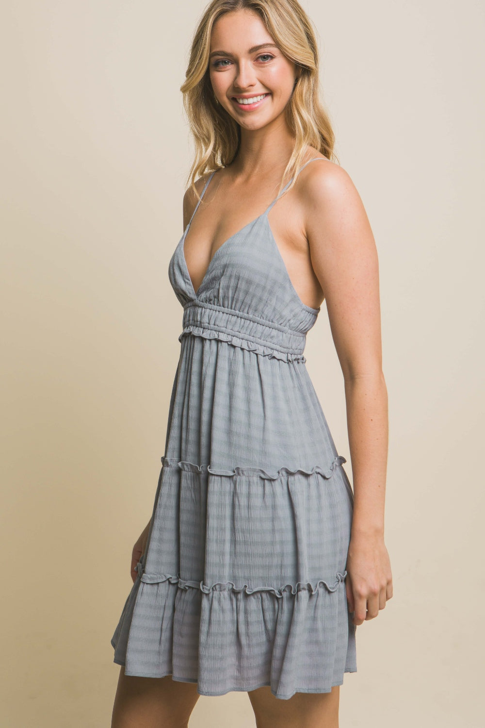 Love Tree Frill V-Neck Cami Dress - The Goddess Galleries
