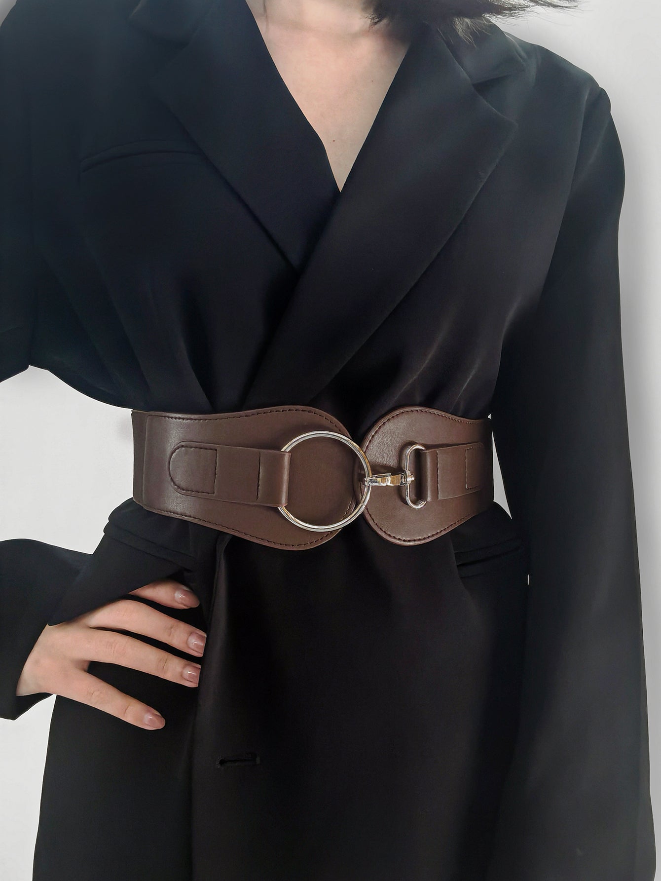 PU Elastic Wide Belt - The Goddess Galleries