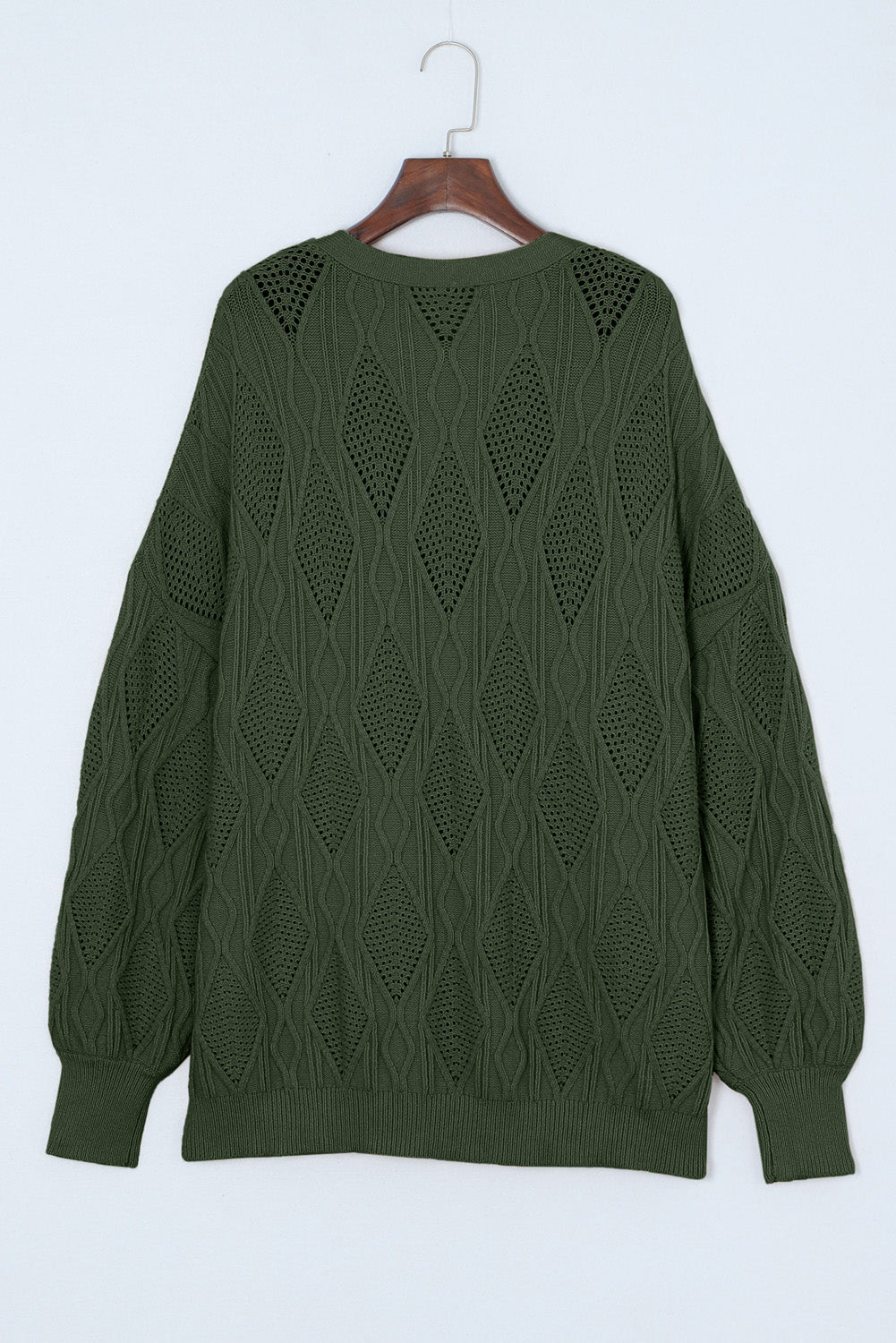 Plus Size Cable-Knit Button Up Sweater - The Goddess Galleries
