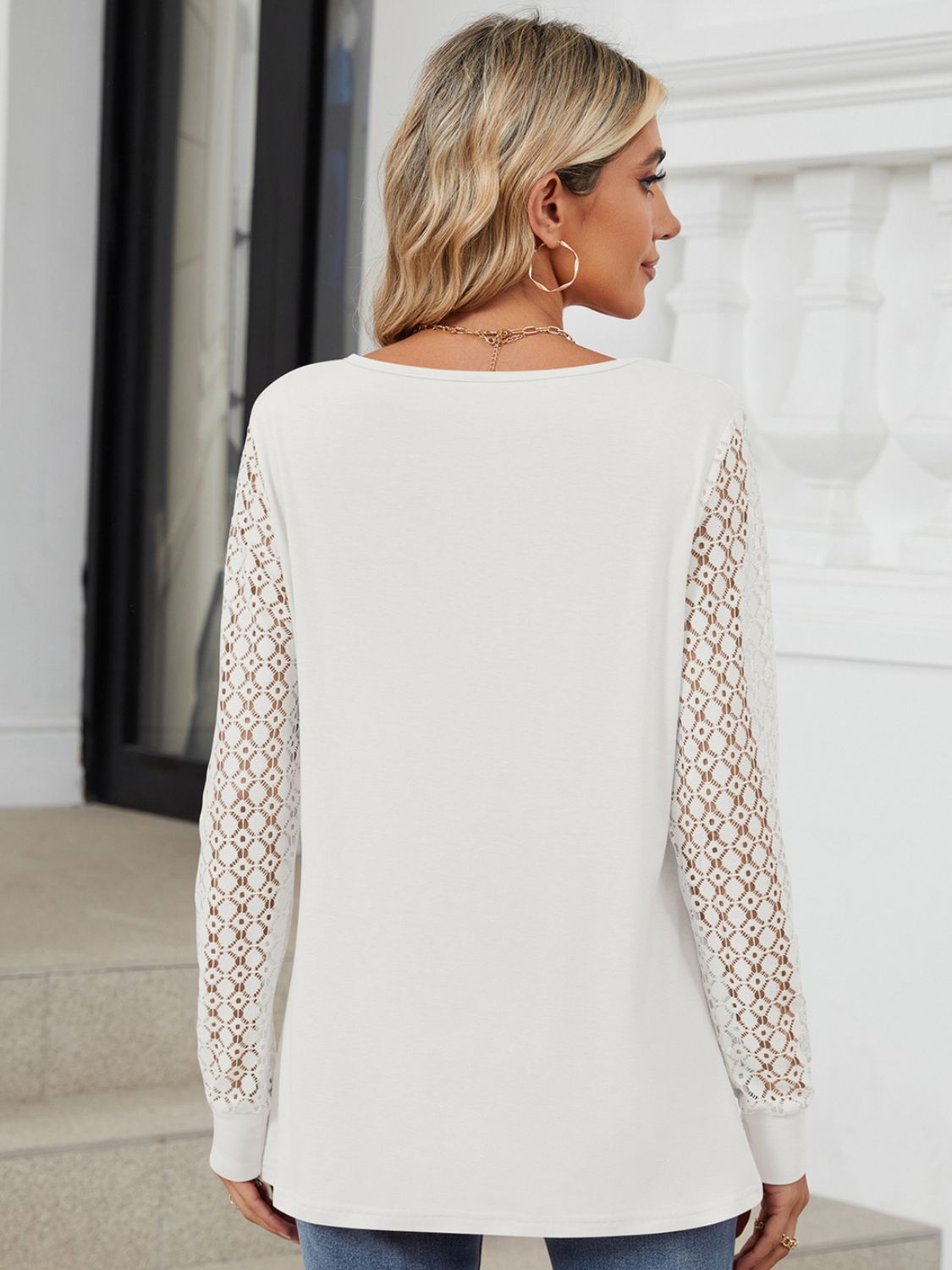 Cutout Round Neck Long Sleeve T-Shirt - The Goddess Galleries