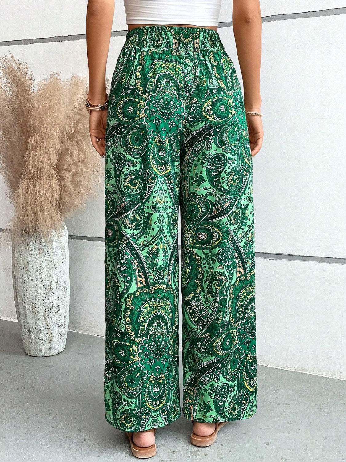 Printed Wide Leg Pants - The Goddess Galleries