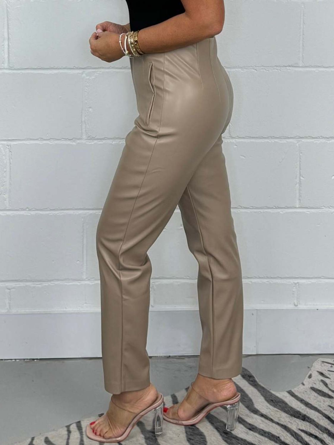 Full Size High Waist Straight Pants Plus Size - The Goddess Galleries