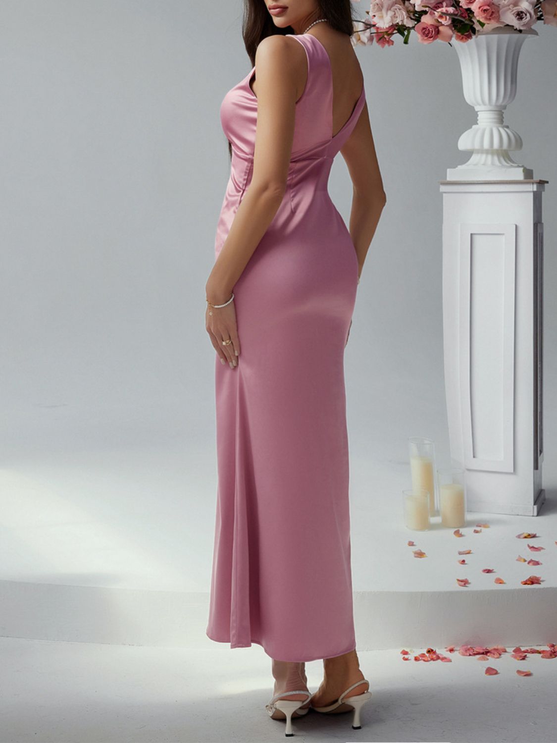 Devine Plunge Sleeveless Maxi Dress - The Goddess Galleries