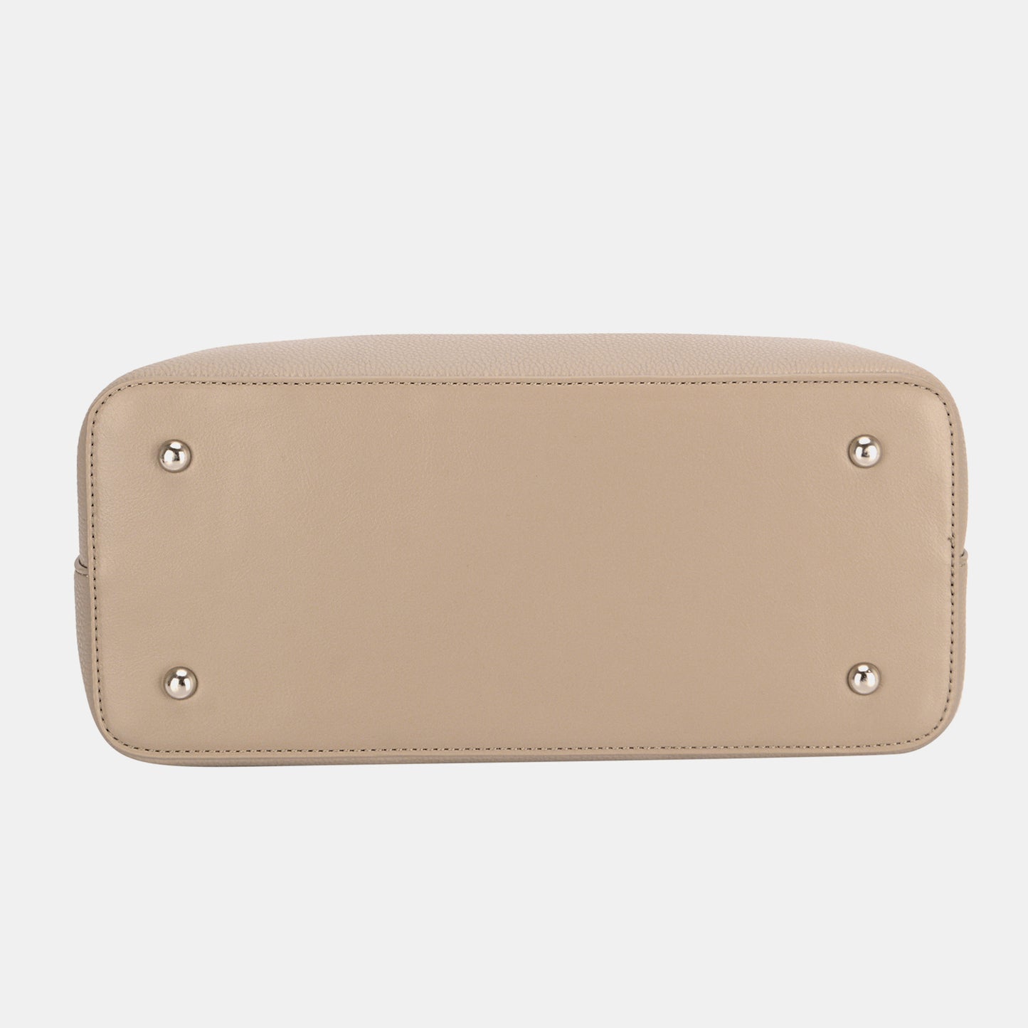 David Jones PU Leather Twist-Lock Tote Bag - The Goddess Galleries