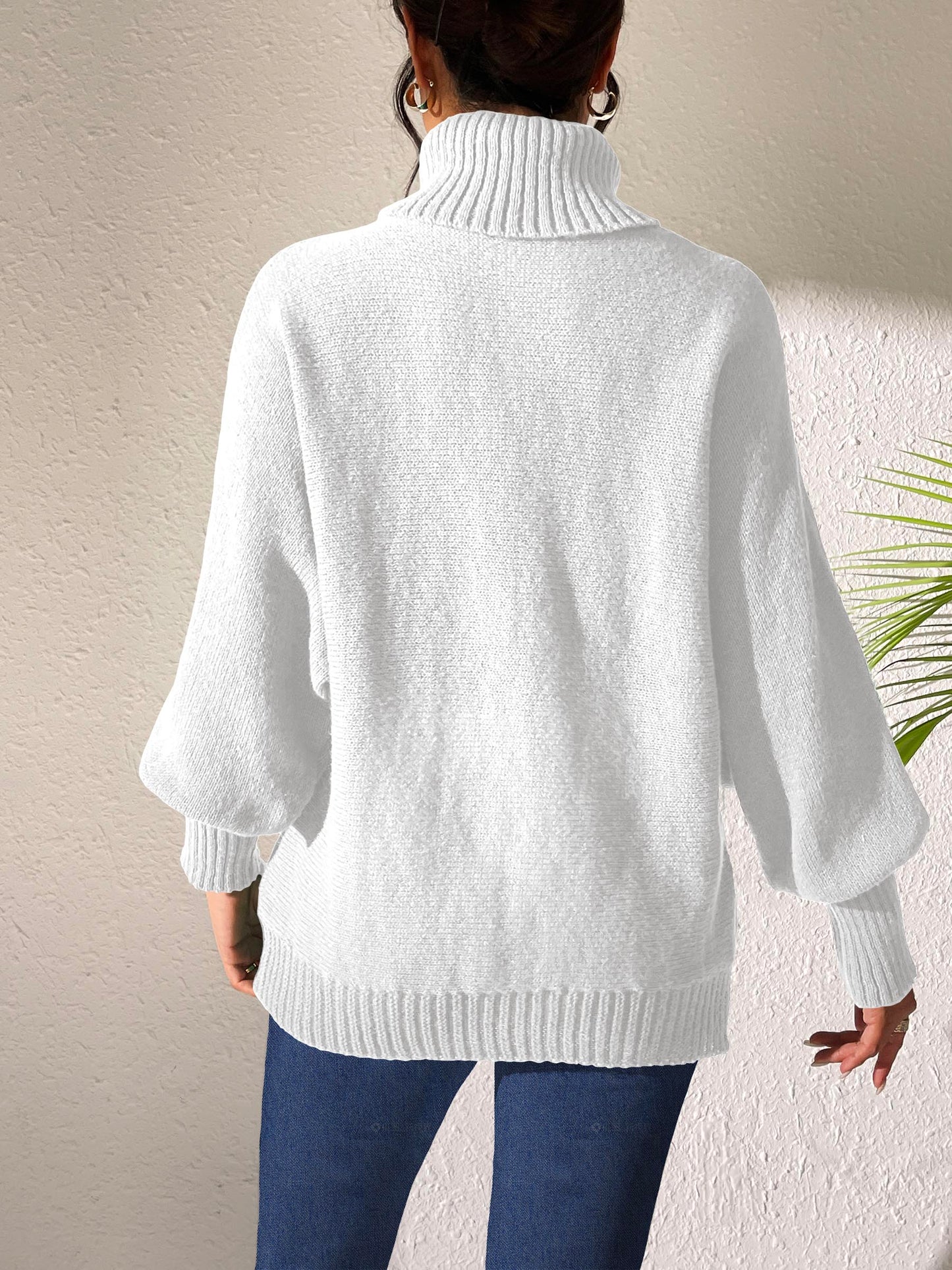 Turtleneck Long Sleeve Sweater - The Goddess Galleries