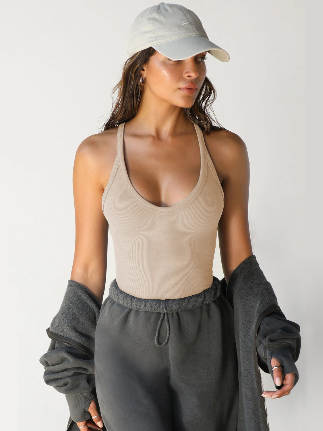 Scoop Neck Wide Strap Tank - The Goddess Galleries