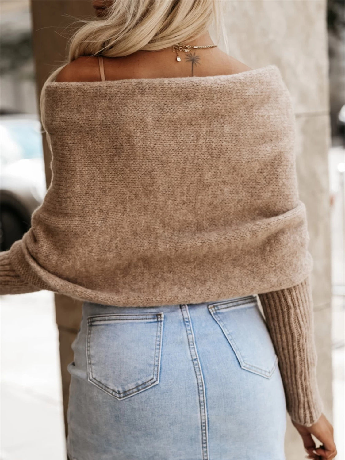 Long Sleeve Cropped Knit Top - The Goddess Galleries