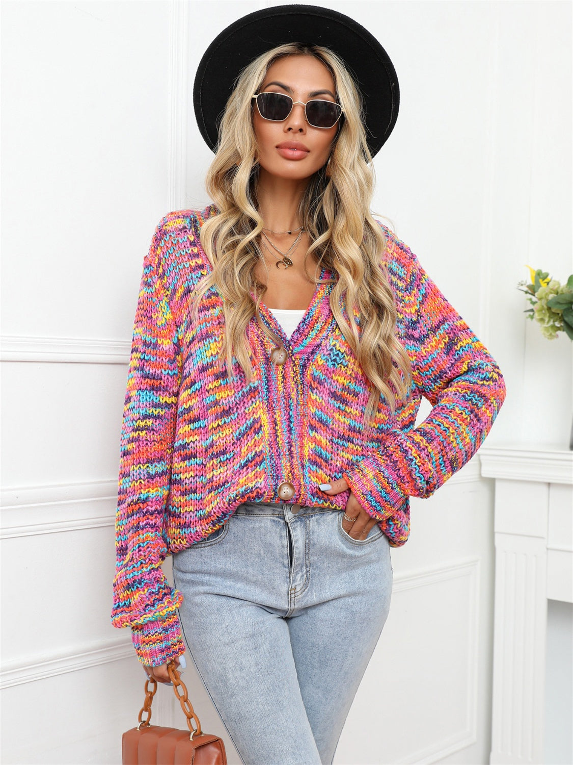 Angel Wings Button Up Dropped Shoulder Cardigan - The Goddess Galleries