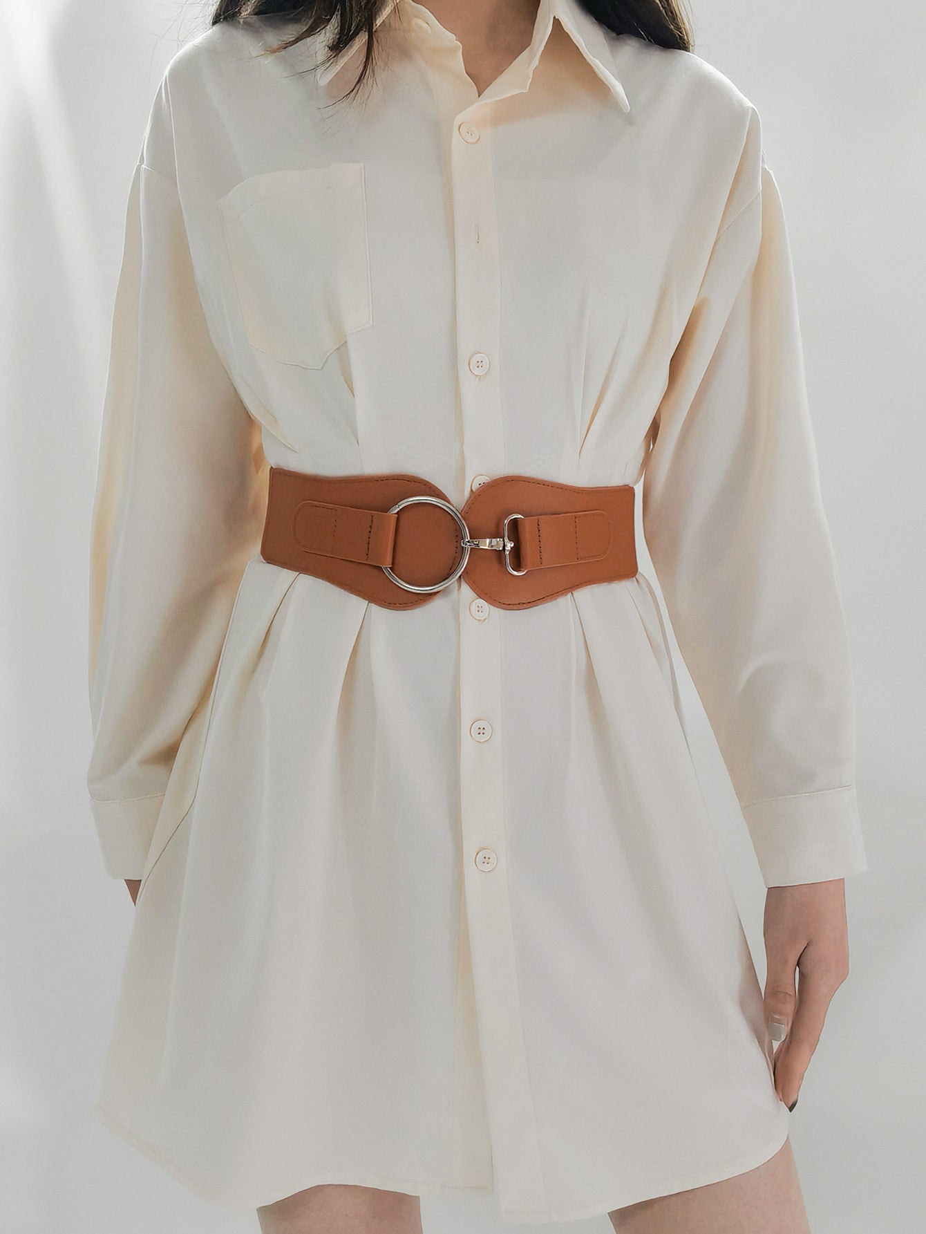 PU Elastic Wide Belt - The Goddess Galleries