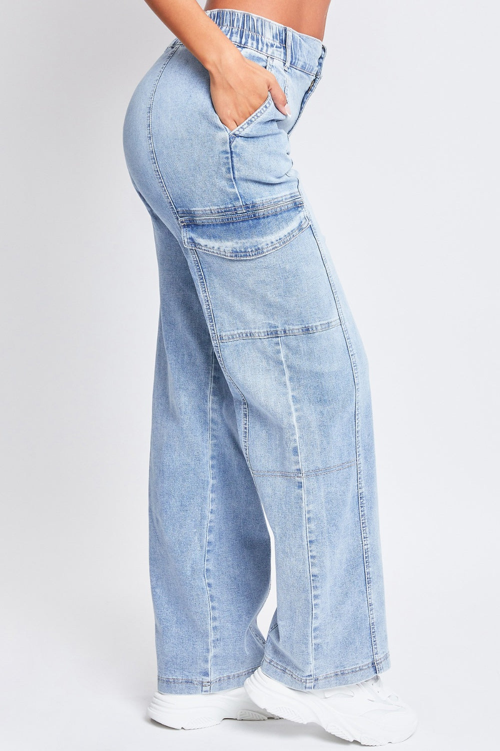 YMI Jeanswear High-Rise Straight Cargo Jeans - The Goddess Galleries