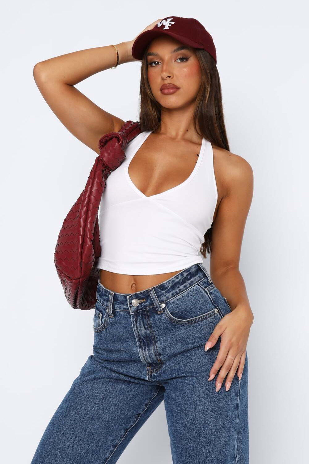 Lovelet Halter Neck Cropped Slim Cami - The Goddess Galleries