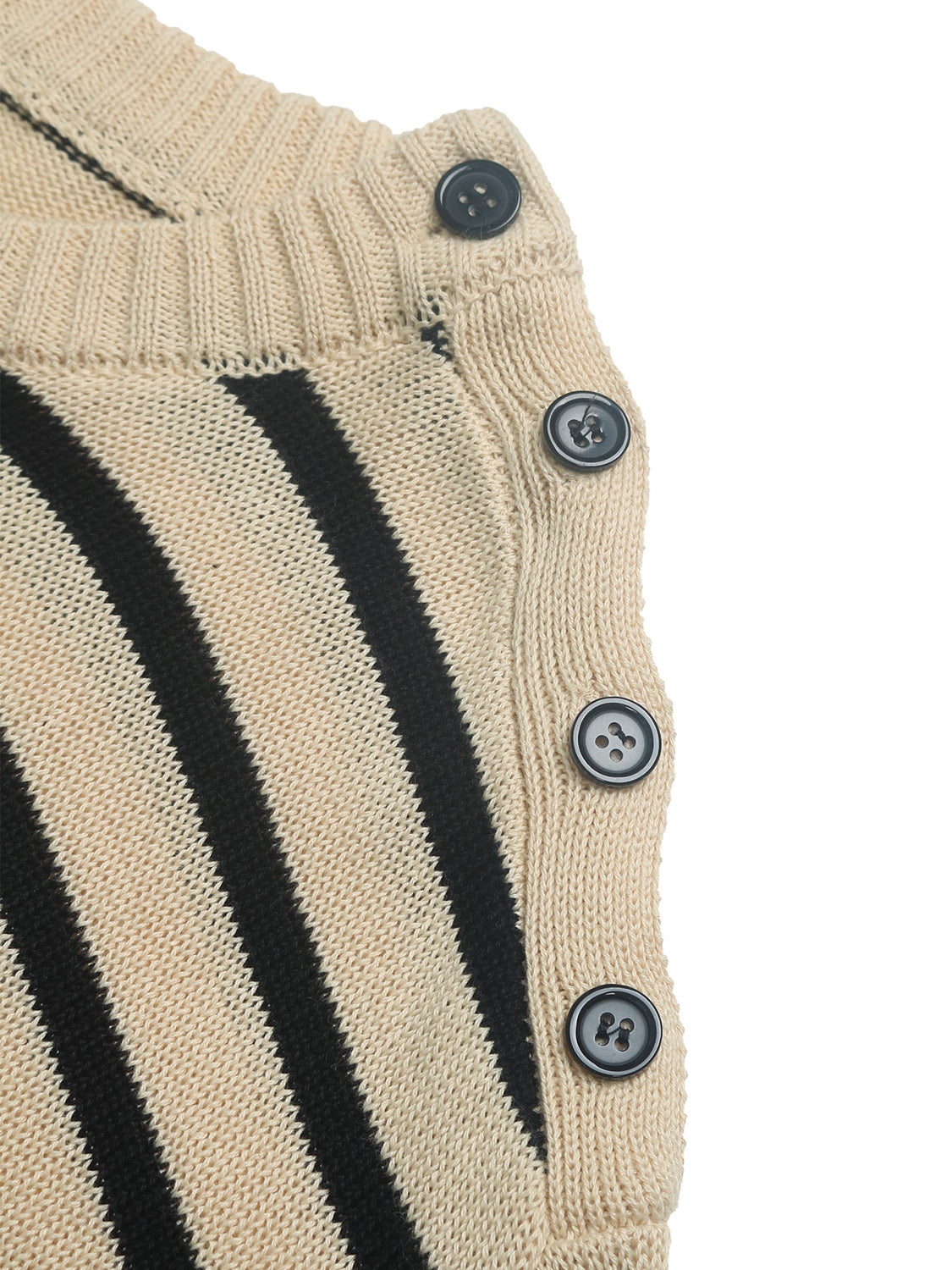 Perfee Striped Round Neck Long Sleeve Knit Top - The Goddess Galleries