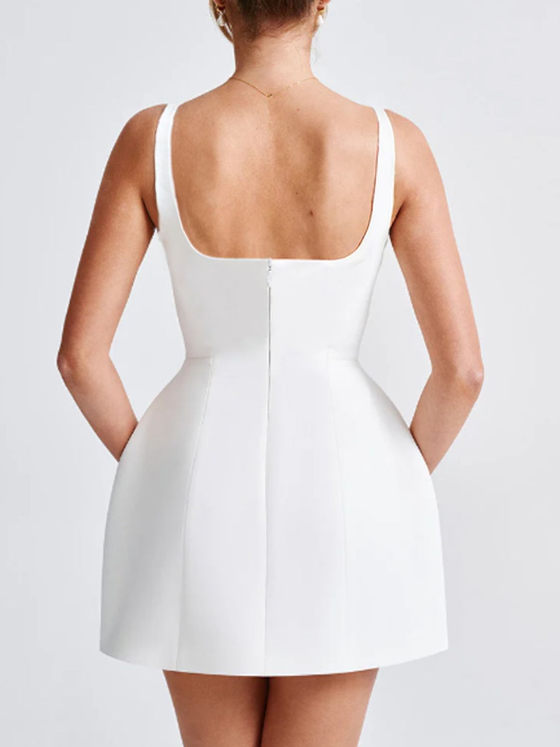 Devine Scoop Neck Wide Strap Mini Dress - The Goddess Galleries