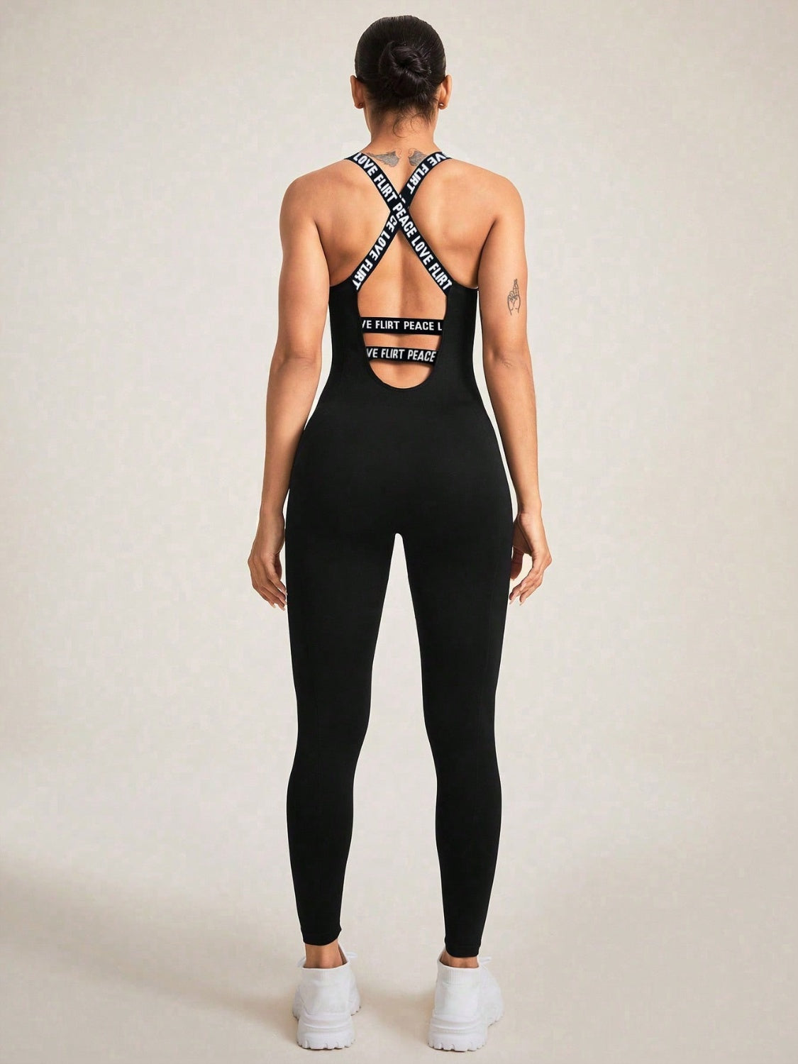Crisscross Back Sleeveless Active Jumpsuit - The Goddess Galleries