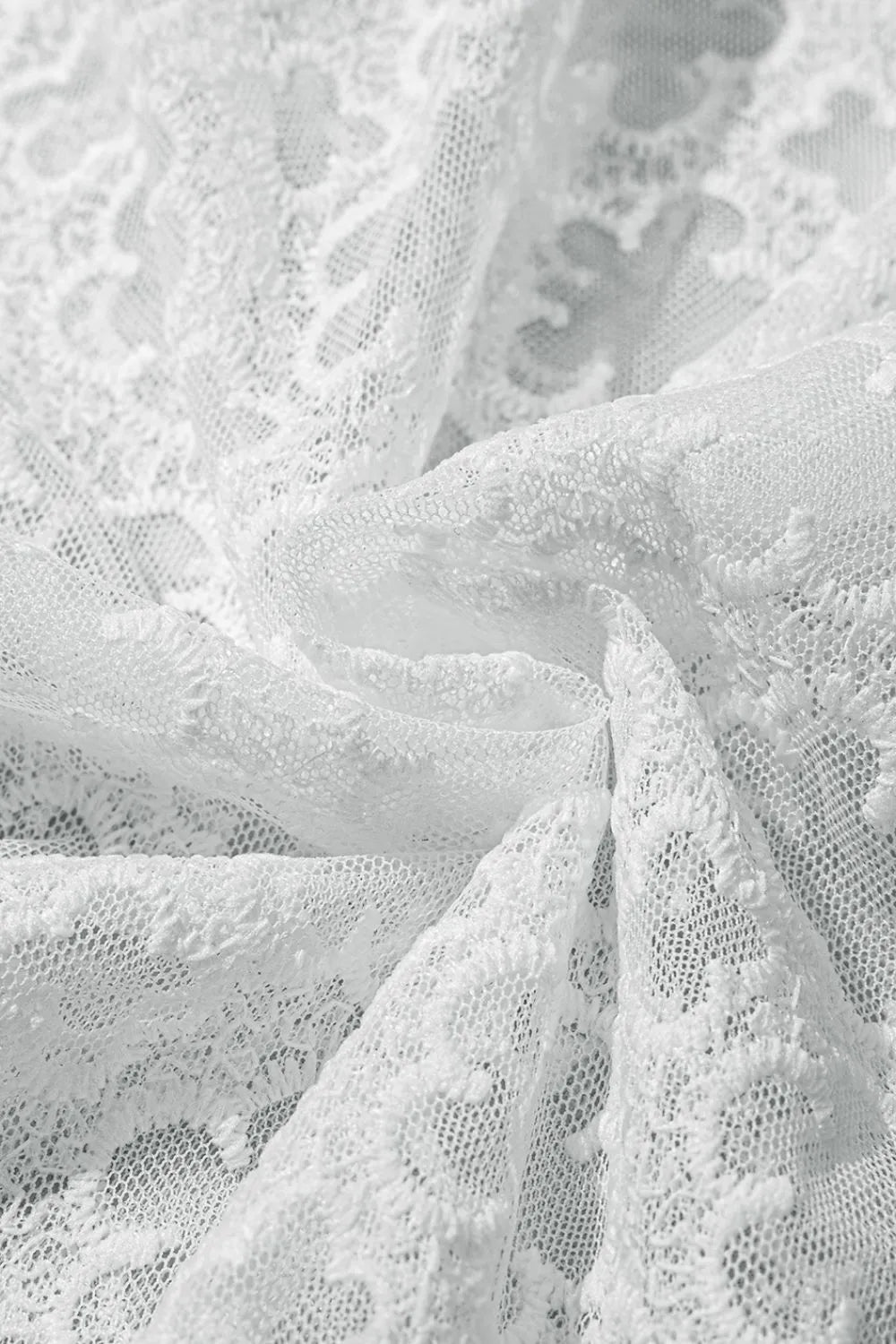 Lace Puff Sleeve Empire Waist Mini Dress - The Goddess Galleries