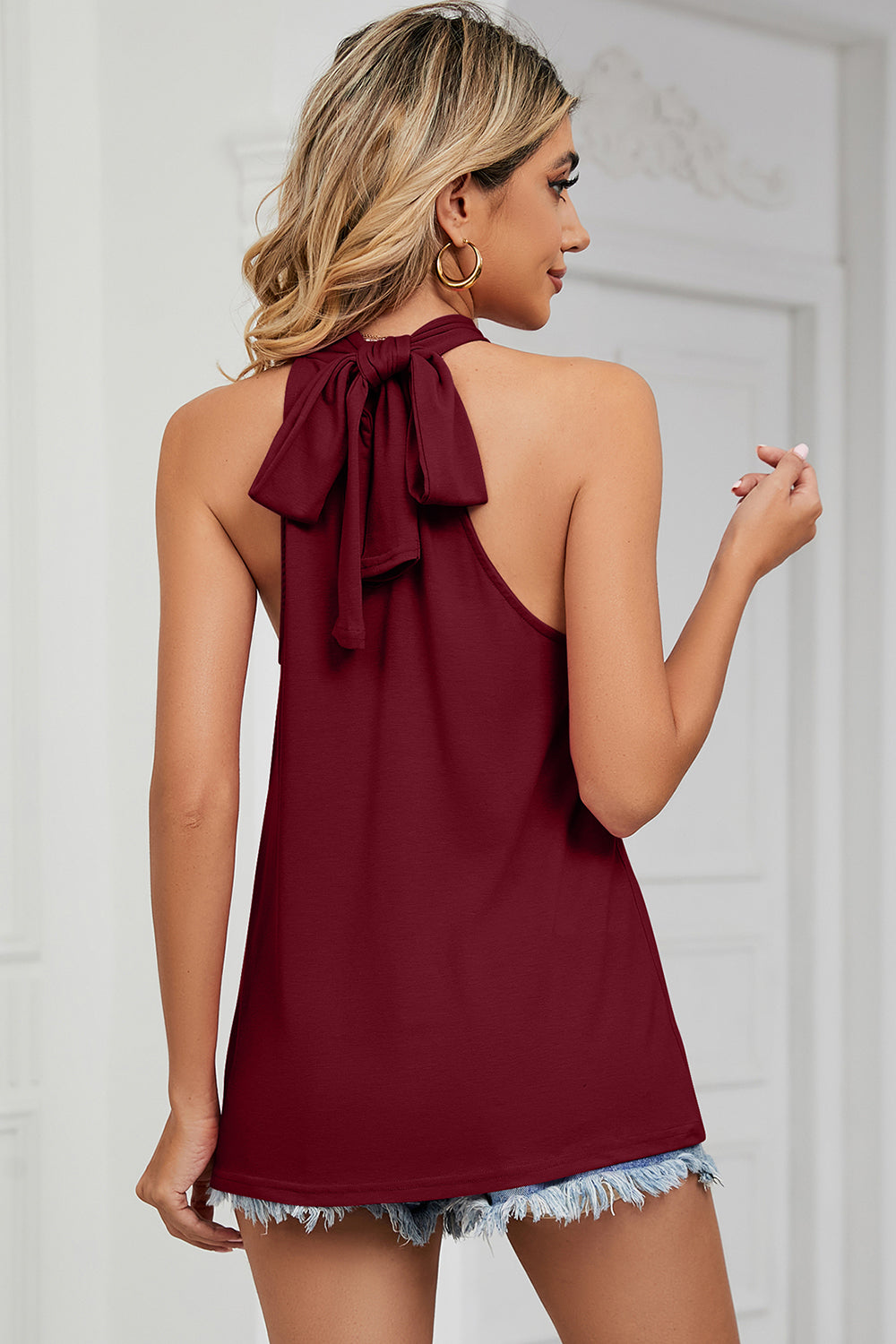 Tied Grecian Neck Tank - The Goddess Galleries