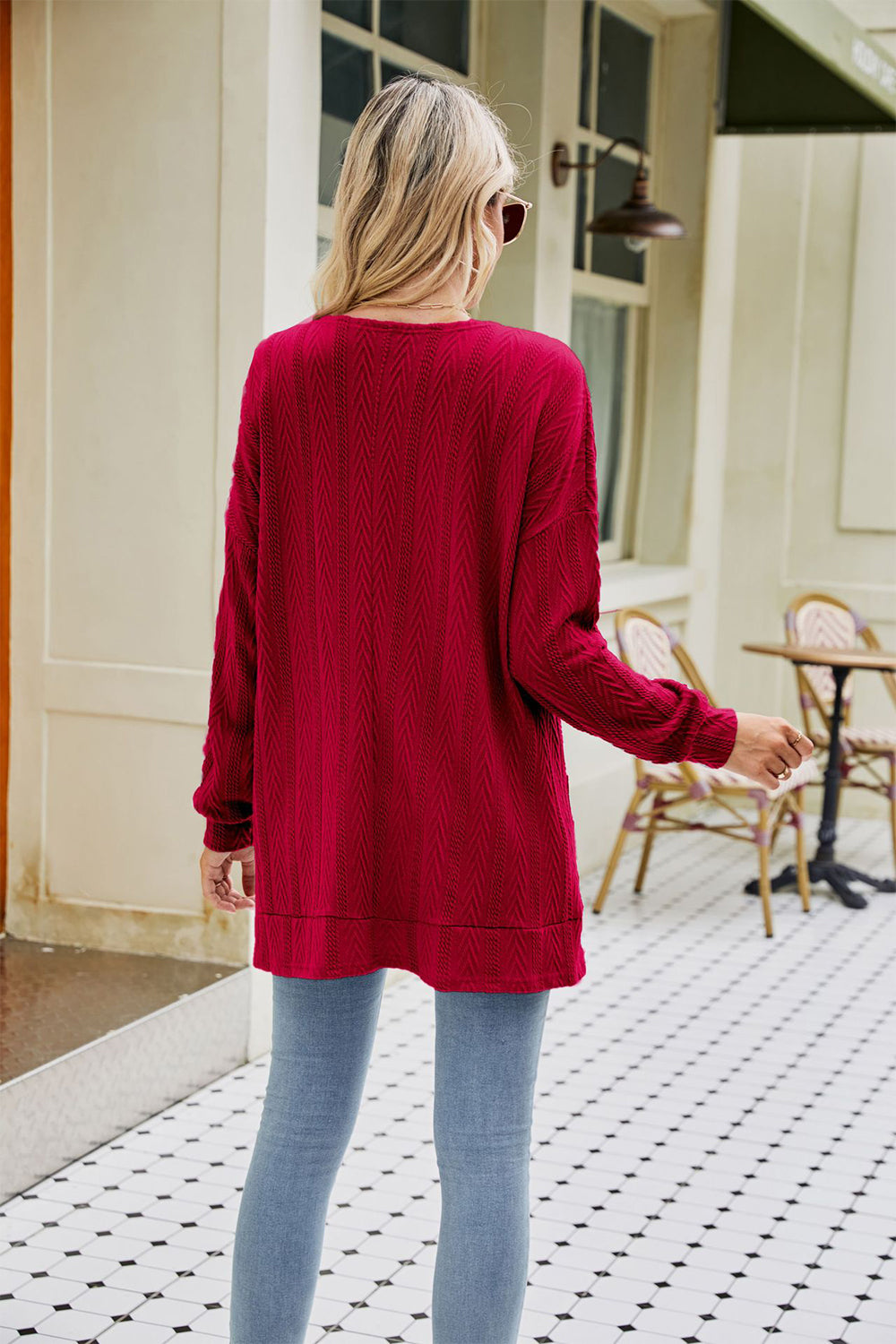 Long Sleeve Pocketed Cardigan - The Goddess Galleries