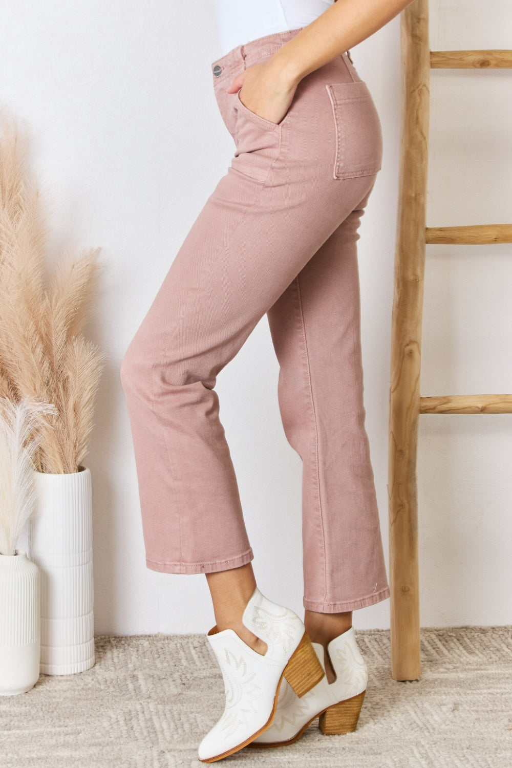 RISEN Full Size High Rise Ankle Flare Jeans - The Goddess Galleries