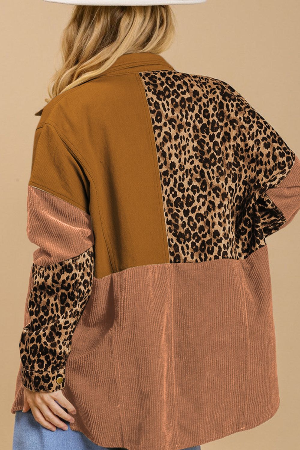 High-Low Leopard Snap Down Shacket - The Goddess Galleries