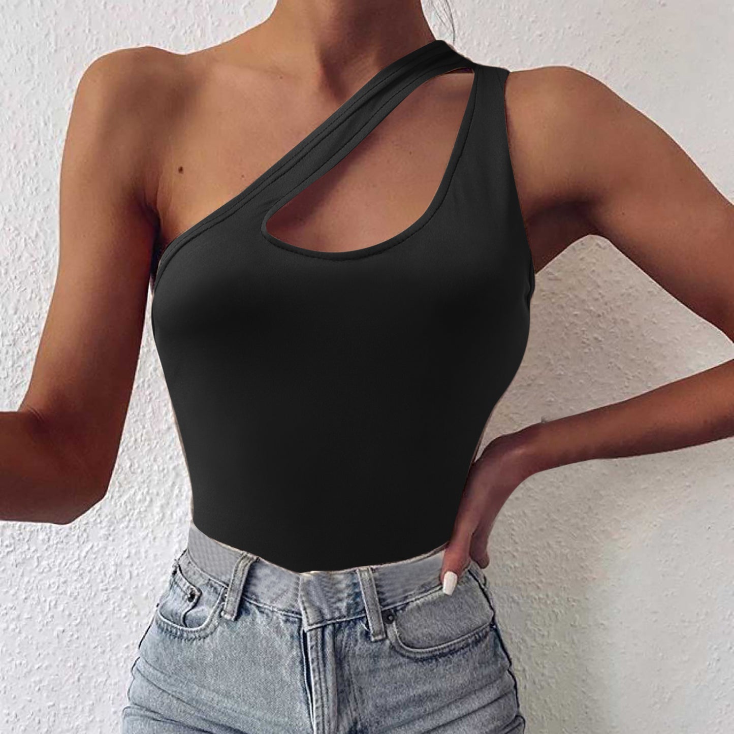 One Shoulder Cutout Cami - The Goddess Galleries