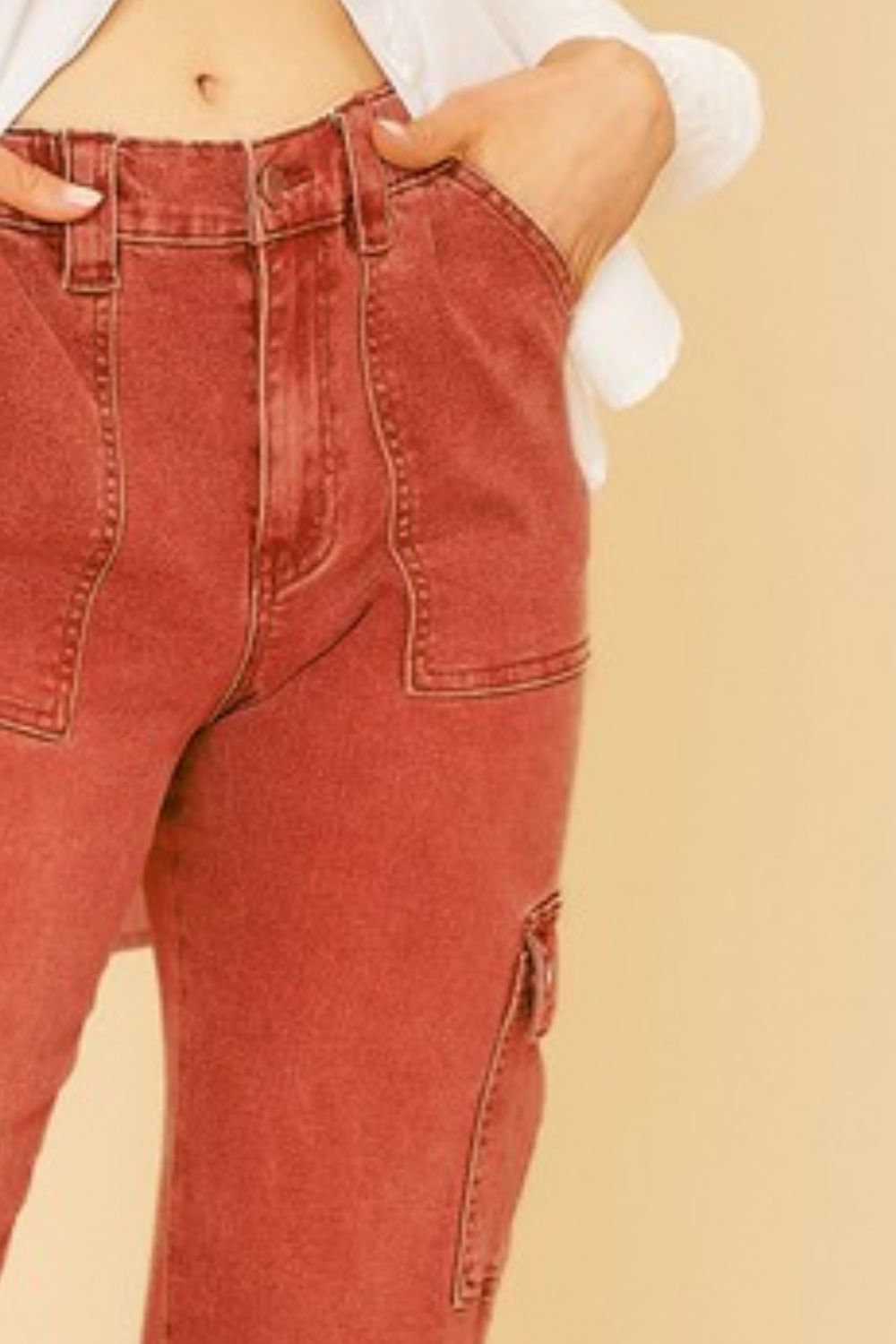 Annie Wear Straight Leg Jeans with Cargo Pockets - The Goddess Galleries