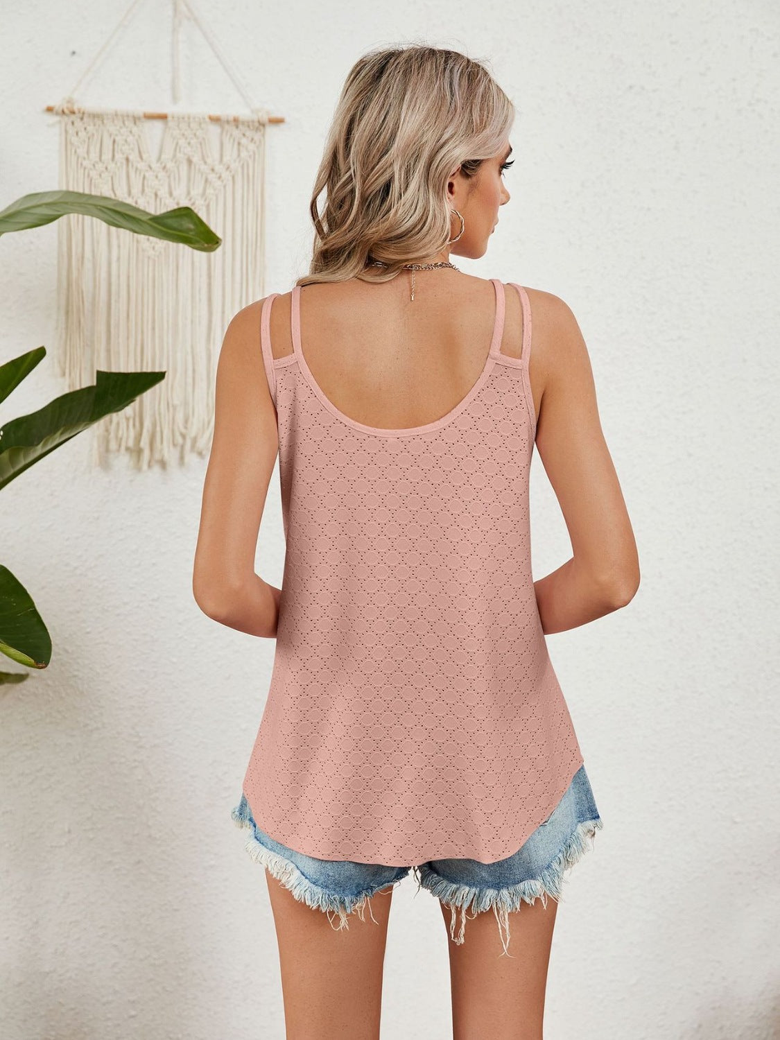 Florira Cutout Eyelet Tank - The Goddess Galleries