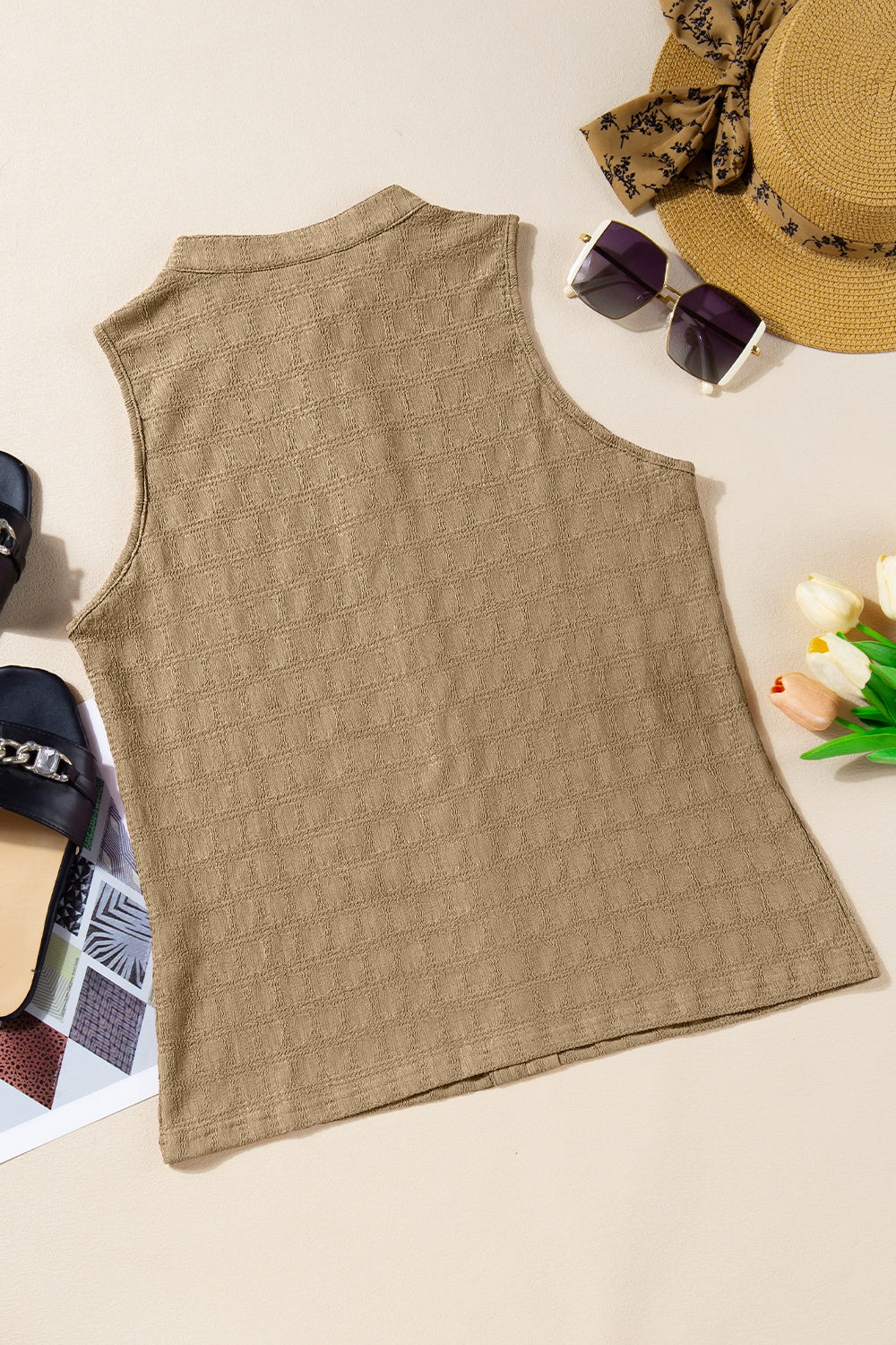 Textured Notched Tank - The Goddess Galleries