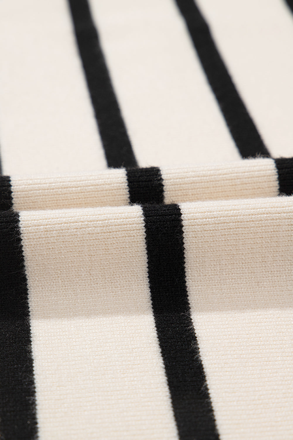 Striped Button Up Round Neck Cardigan - The Goddess Galleries