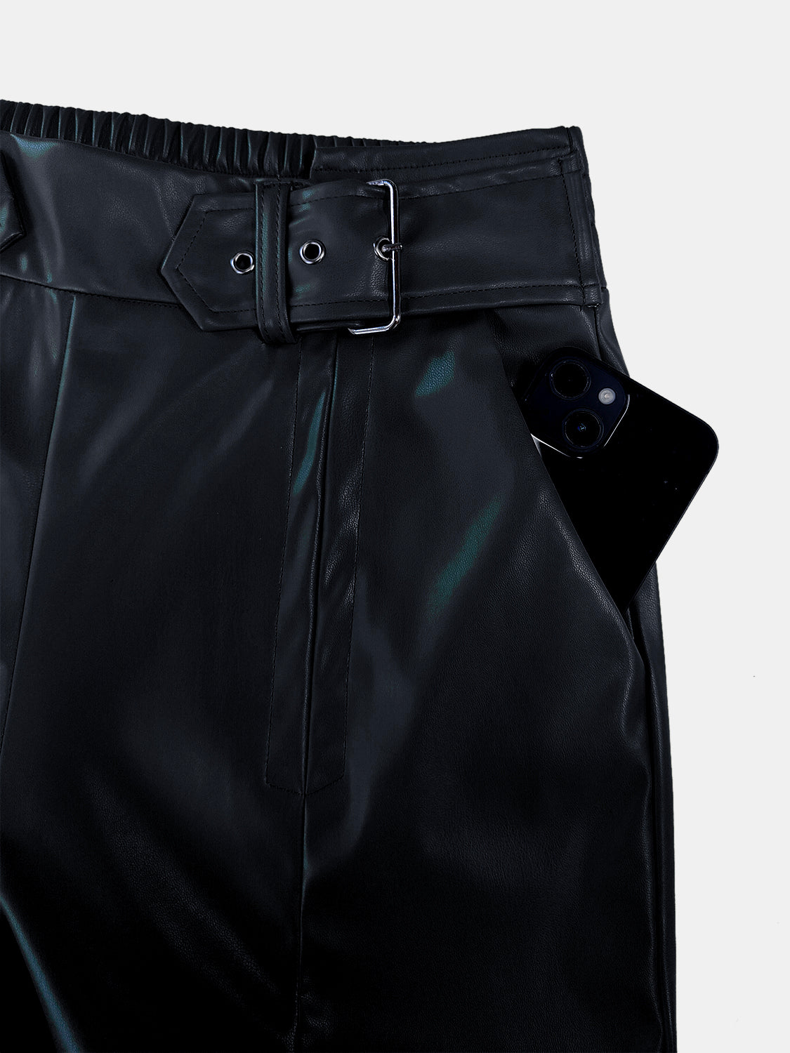 Half Elastic Waist Wide Leg Pants - The Goddess Galleries