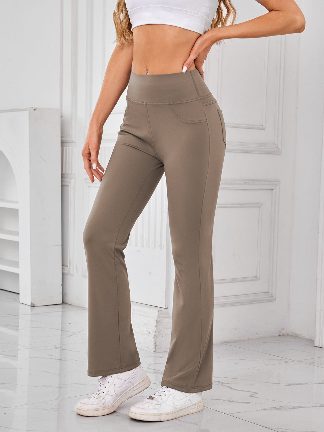 Lovelet High Waist Active Pants with Pockets - The Goddess Galleries