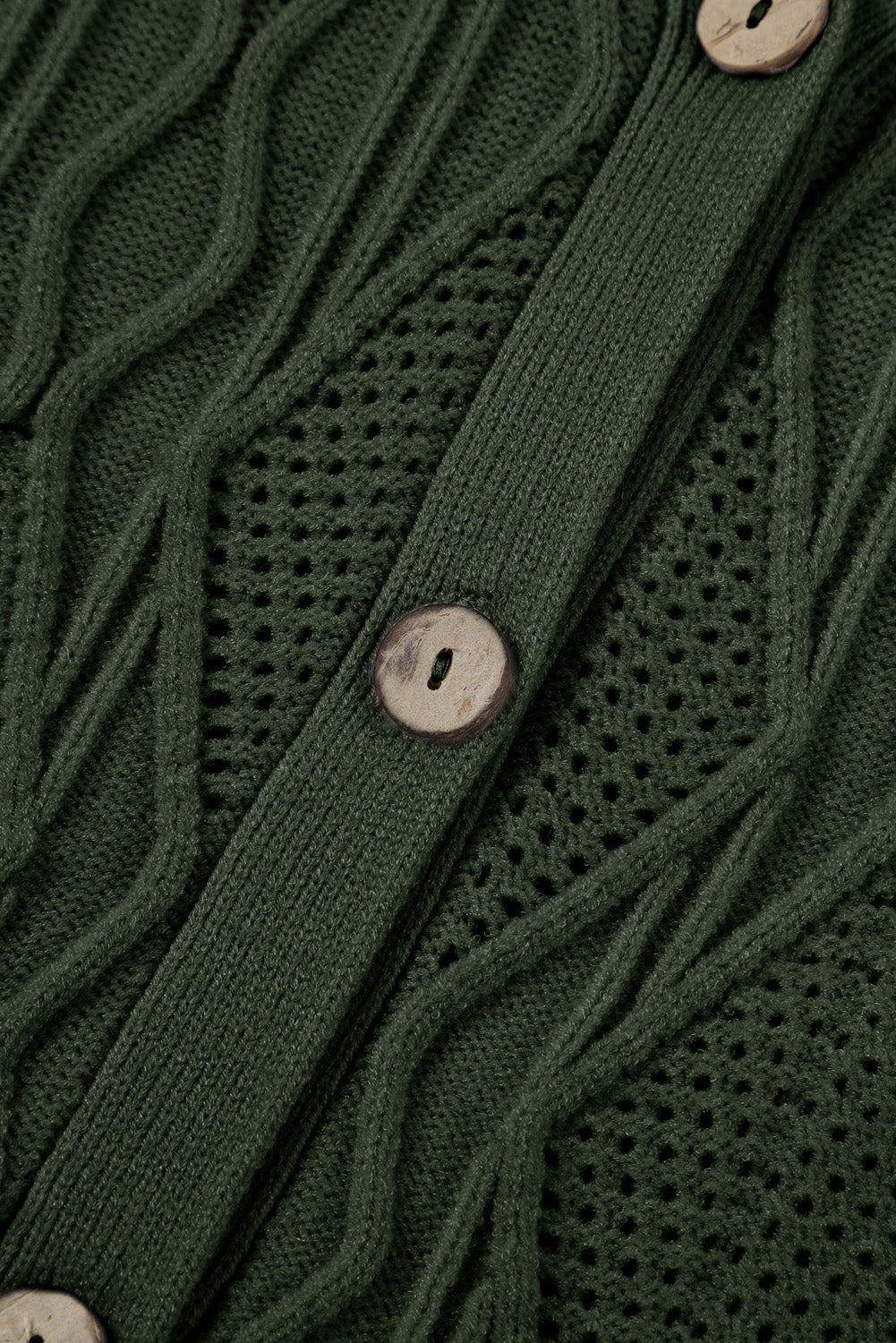 Plus Size Cable-Knit Button Up Sweater - The Goddess Galleries