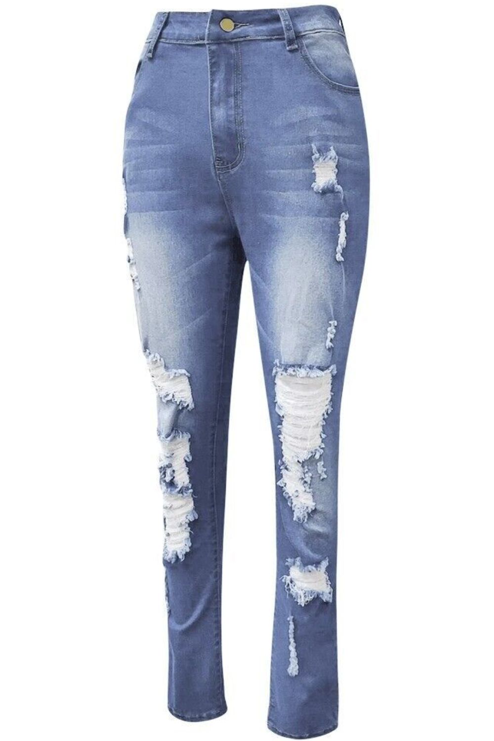 Full Size Distressed Skinny Jeans Plus Size - The Goddess Galleries