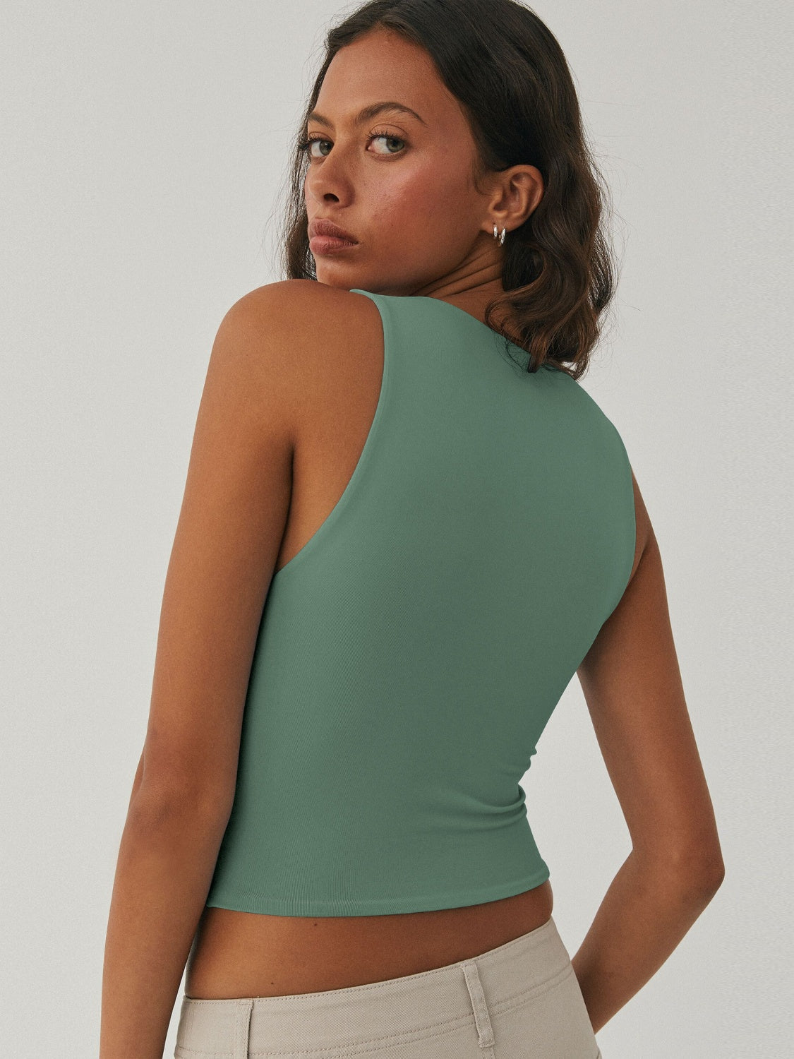 Round Neck Cropped Tank - The Goddess Galleries