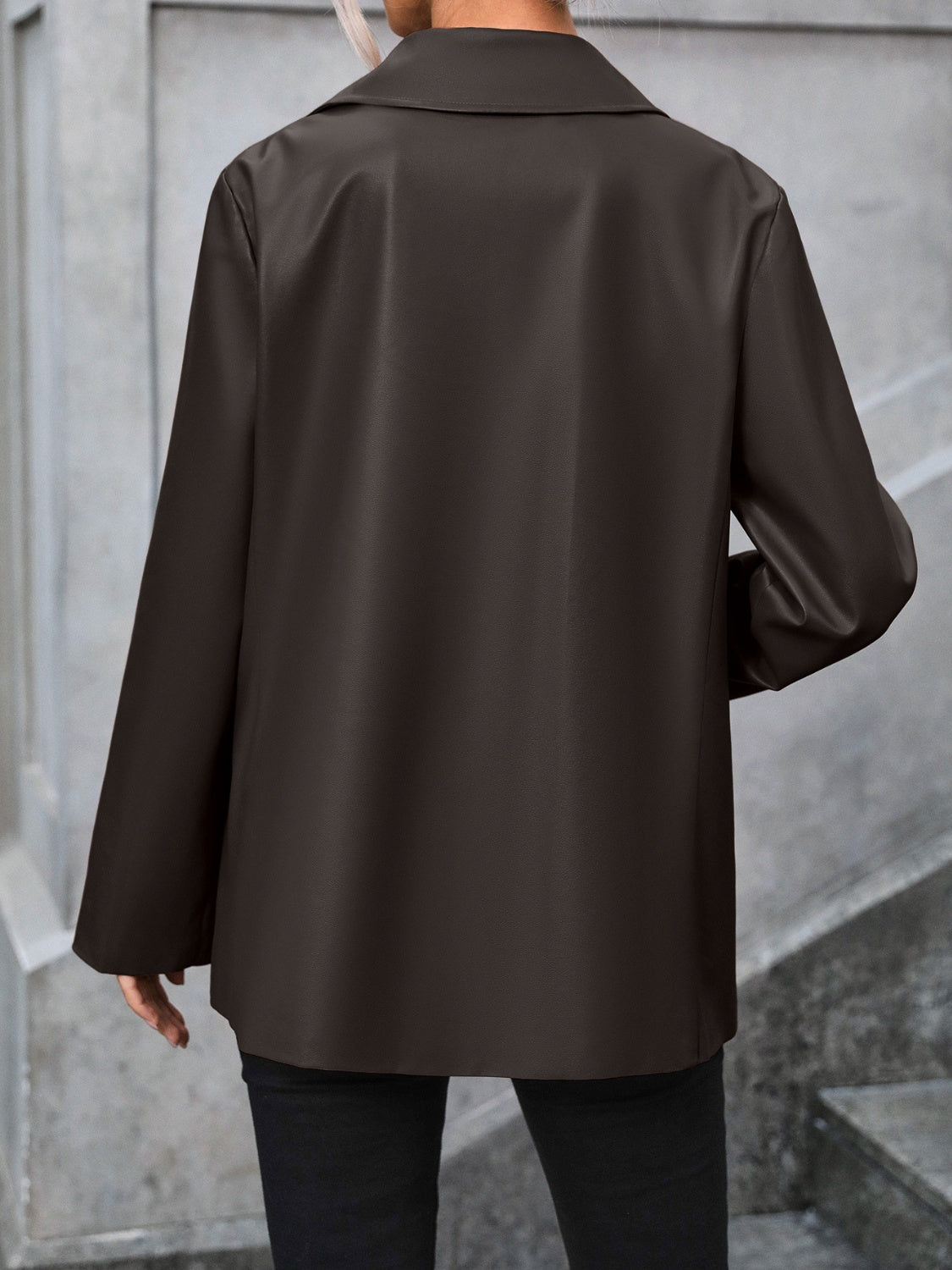 Ivy Lane Pocketed Button Up Collared Neck Blazer - The Goddess Galleries