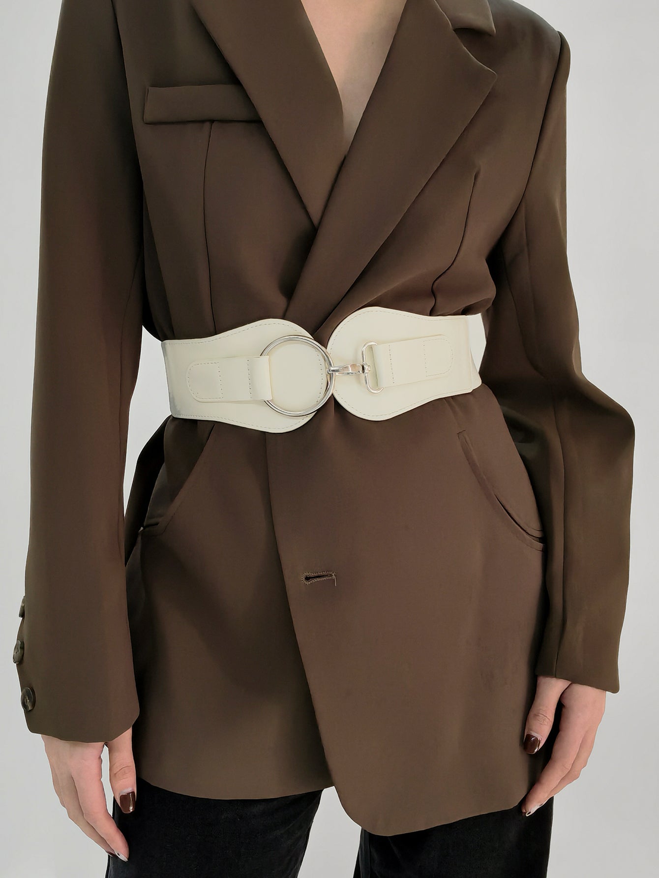 PU Elastic Wide Belt - The Goddess Galleries