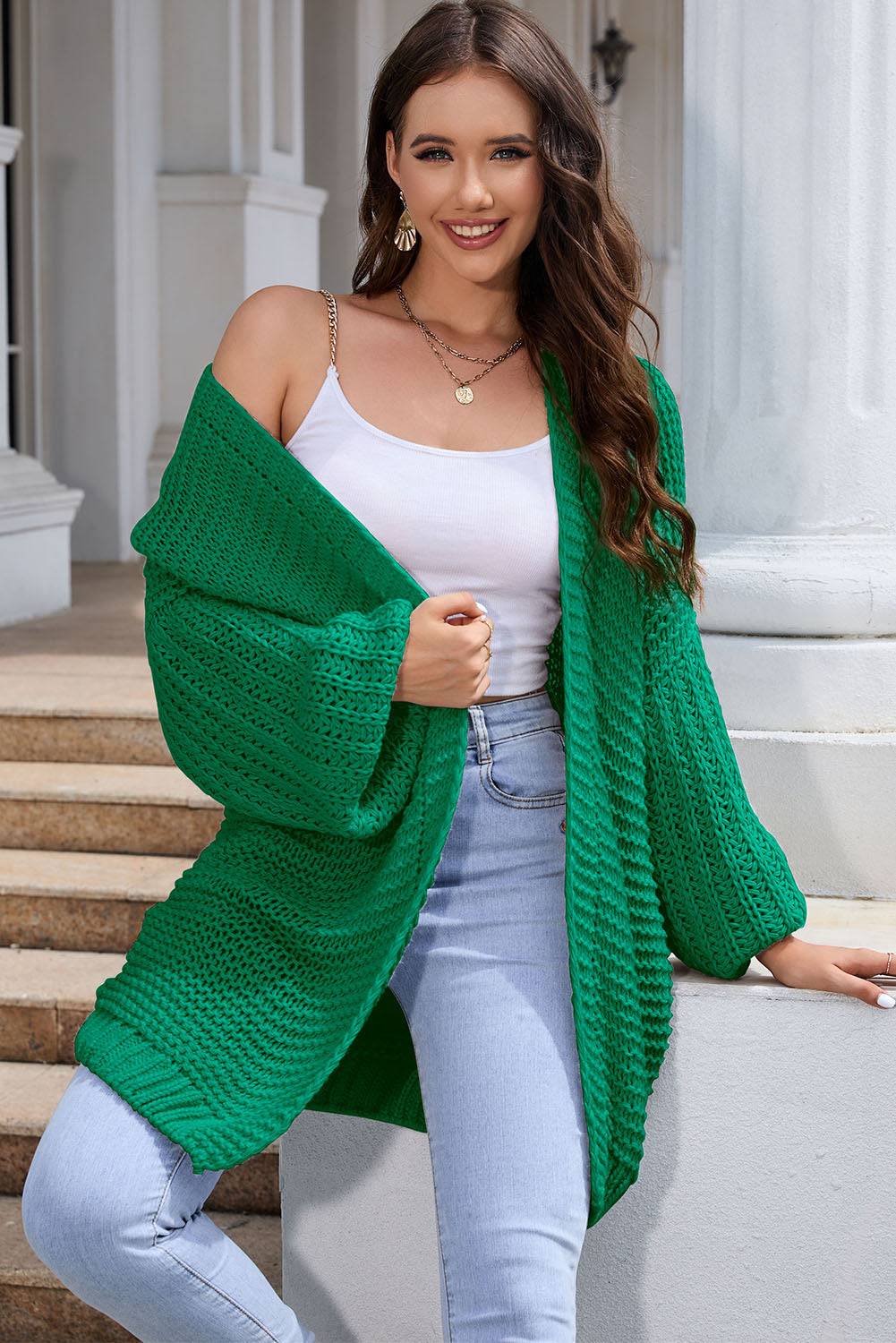 Open Front Longline Cardigan - The Goddess Galleries