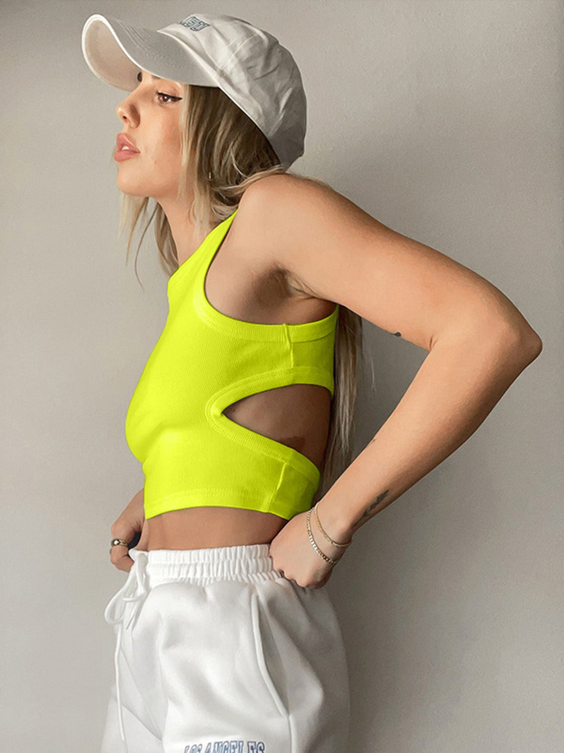 Cutout Round Neck Tank - The Goddess Galleries