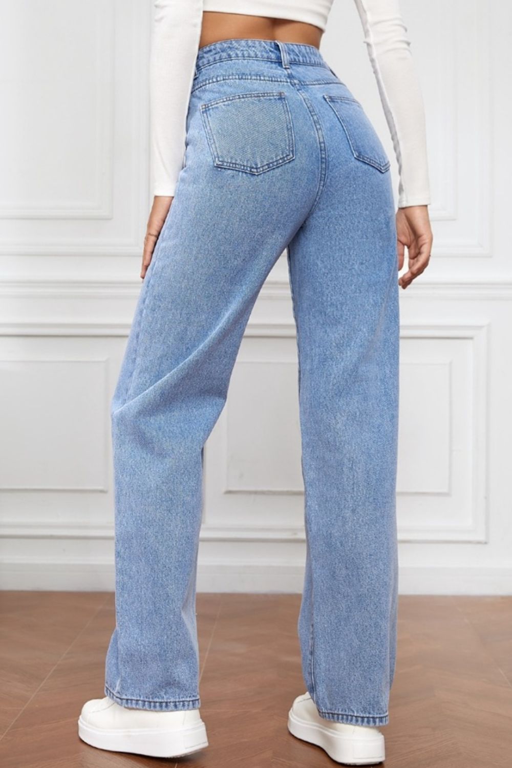 High Waist Straight Jeans - The Goddess Galleries