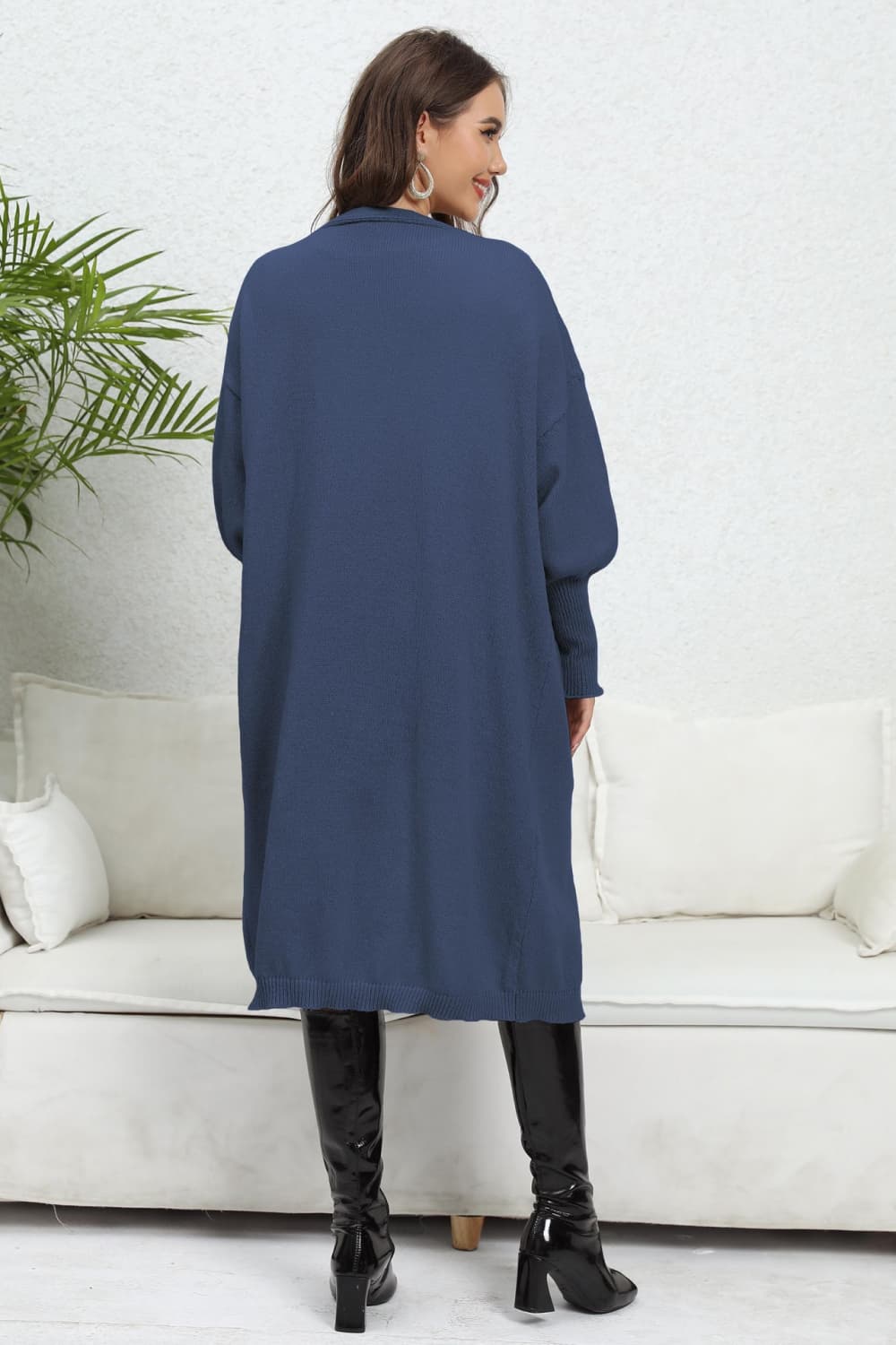 Open Front Dropped Shoulder Cardigan - The Goddess Galleries