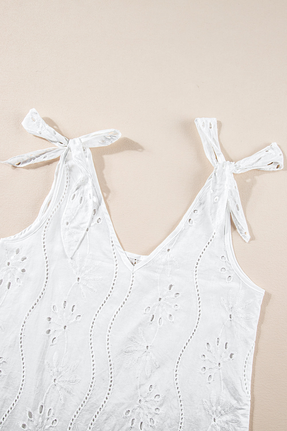 Tie Shoulder V-Neck Tank - The Goddess Galleries