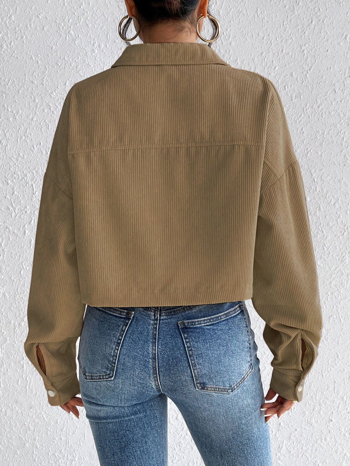 Honey Snap Down Long Sleeve Jacket - The Goddess Galleries