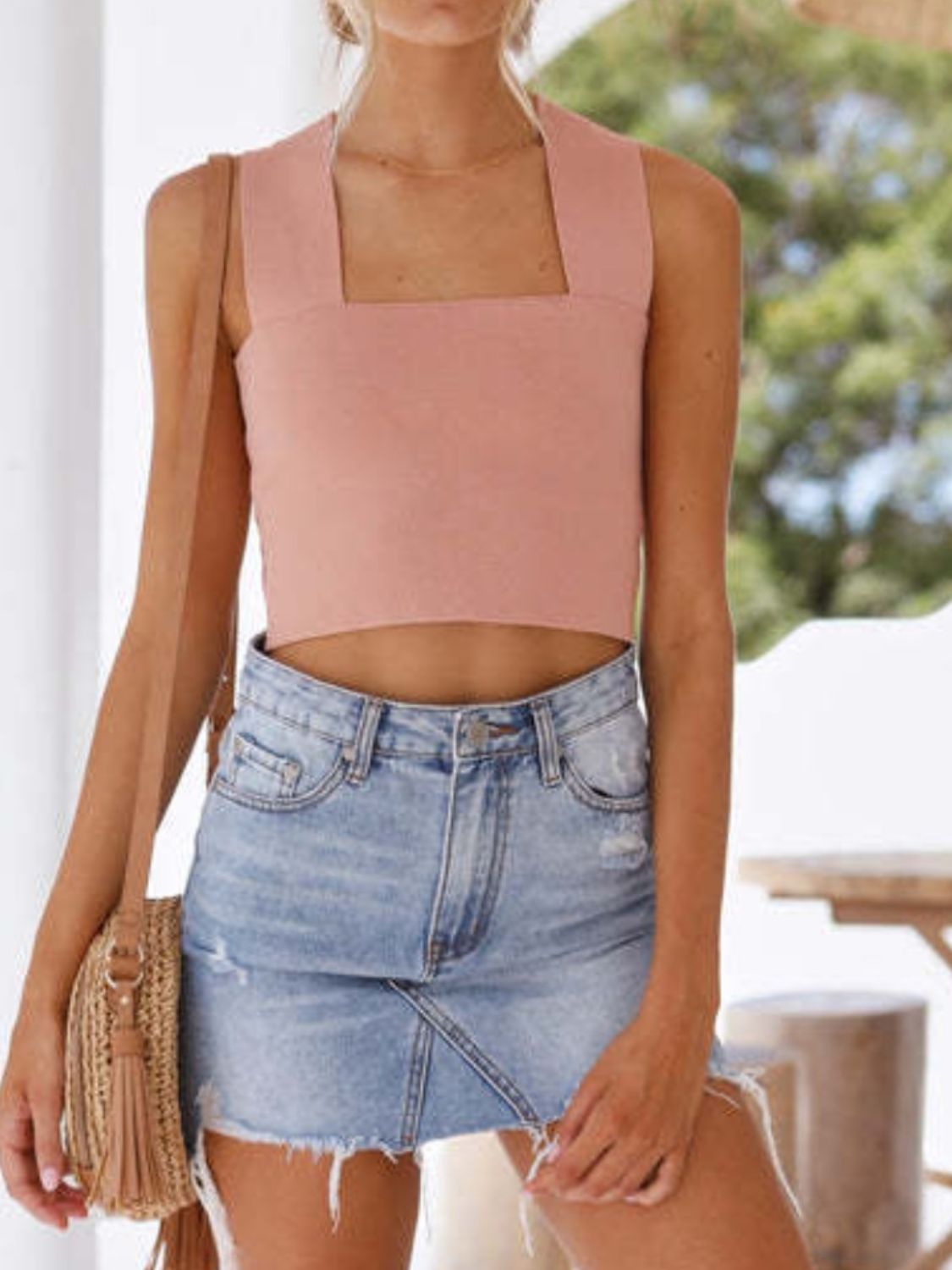 Square Neck Wide Strap Tank - The Goddess Galleries